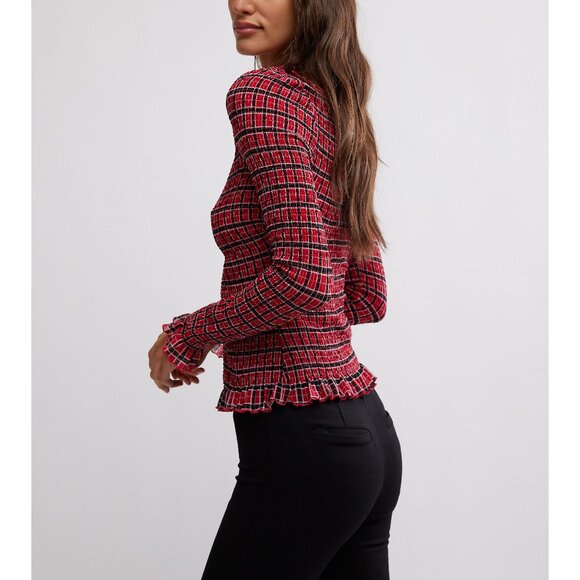 FREE PEOPLE Caught A Feeling Cardi / Red Combo - Picture 6 of 12